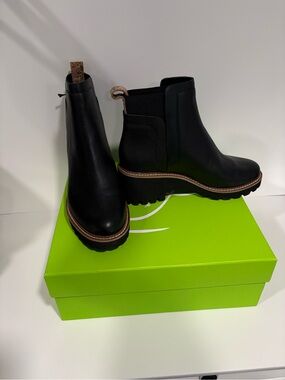 Dolce Vita Huey Waterproof Black Leather Boots